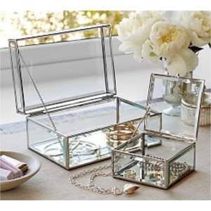 Boîte à bijoux en verre hexagonal or rose |   Terrarium en verre géométrique, récipient décoratif, organisateur de souvenirs pour mariage et décoration intérieure - Product Image 5