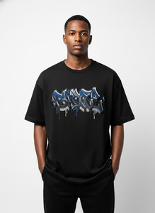 Camiseta Personalizable de Estilo Urbano para Hombre con Gráfico de Grafiti, Camisetas de Marca con Logotipo Bordado en la Parte Delantera, Manga Corta, Cuello Redondo - Product Image 5