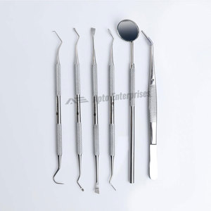 Dental Kit Tools 6-Piece High Quality Stainless Steel CE Certified Dental Hygiene Kit <b>Tooth</b> Scraper <b>Plaque</b> <b>Remover</b> Dental Picks - Product Image 4