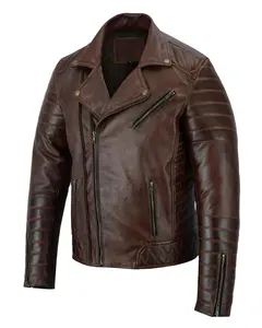 Высококачественная мотоциклетная черная кожаная куртка на заказ, мужская кожаная куртка с меховым воротником для мужчин.