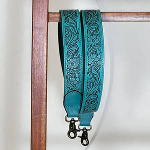 Pièces et accessoires de sacs en cuir véritable façonnés à la main, design floral, clip en laiton antique, ceinture de remplacement pour sac à main et sac photo - Product Image 4