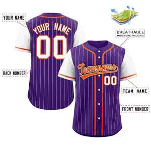Maillots de baseball personnalisés de haute qualité, hauts de softball à manches courtes, motifs imprimés, polyester/coton, antibactériens, unisexe - Product Image 2