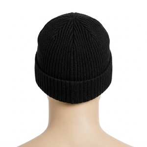 Bonnet d'hiver brodé personnalisé en gros, double couche, avec revers en laine tricotée, pour les magasins de ski - Product Image 6