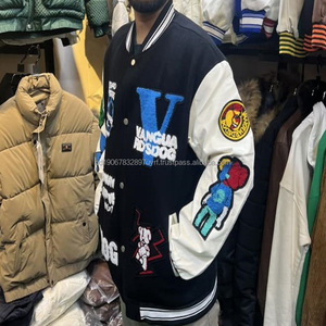 Veste universitaire de haute qualité pour l'hiver avec logo personnalisé et broderie Veste de baseball universitaire pour hommes avec fermeture Blouson bombardier Lot en stock - Product Image 5