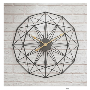 Horloges murales en métal et bois personnalisées, design industriel européen antique, à piles, idéales pour le salon - Product Image 6