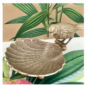 New Arrival Bird Brass Jewelry <b>Dish</b> Metal <b>Ring</b> Holder Trinket Decorative Metal Tray for Dresser Christmas Birthday Wedding Gifts - Product Image 2