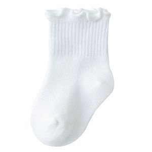 Chaussettes bébé en coton doux pour usage quotidien avec bordure à volants, respirantes pour tout-petits, fabriquées au Vietnam (ODM), tricotées en usine, personnalisables en gros - Product Image 3