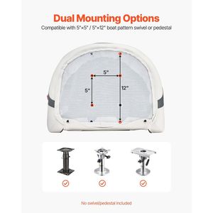 Siège de bateau à dossier haut ergonomique en cuir PVC, chaise de capitaine rabattable avec coussin en éponge épaissi, chaise de pêche imperméable - Product Image 6