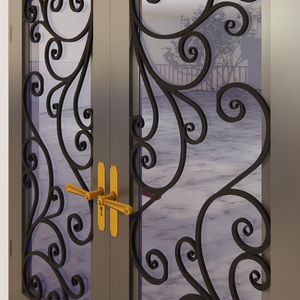 Puerta de Entrada de Hierro Forjado de Primera Calidad, Puerta Frontal Decorativa de Metal con Opciones de Diseño Personalizadas - Product Image 4