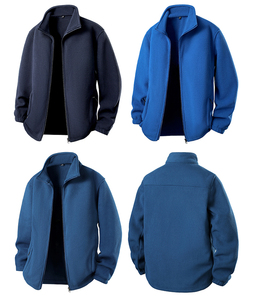 Unisex Winter <b>Fleece</b> <b>Jacket</b> Zip-Up Stand Collar Solid Breathable <b>Warm</b> Casual Outerwear for Outdoor Use - Product Image 1