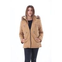 Parka longue à capuche pour femme, manteau d'hiver imperméable en polyester matelassé, manches longues, style minimaliste, couleur unie, finition soignée