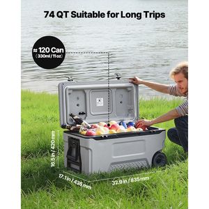 Frigo portatile con ruote da 25L in LLDPE resistente, con materiale rigido isolante e portabicchieri - Product Image 2