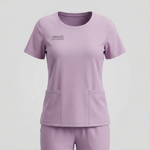 Conjuntos de Uniformes Médicos de Enfermería Elásticos de Diseño Moderno y Personalizado para Mujer, Marca Privada - Product Image 1