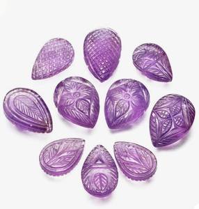 Lote al por mayor de amatistas naturales talladas |   Piedra Preciosa de Amatista Púrpura Tallada a Mano para Joyería, Decoración del Hogar y Colección de Cristales - Product Image 1