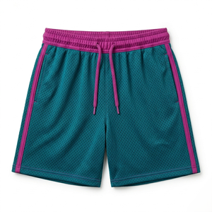 Men's Solid Board Shorts Quick Dry Elastic Waist <b>Mid</b> Waterproof High Street Style Casual Swimwear Polyester Fabric - Product Image 3