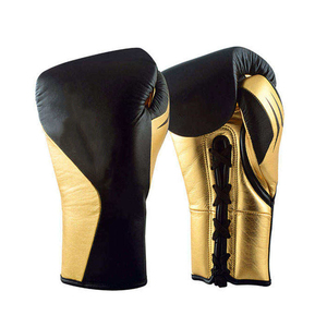 Guantes de Boxeo MMA Sanda de Alta Calidad Hechos a Medida con Logotipo Personalizado, Cuero Vacuno Auténtico, Diseño de Medio Dedo, Cierre de Gancho y Bucle - Product Image 6