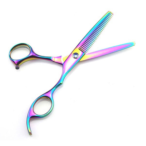 Nouvel ensemble de ciseaux de coiffure et de coupe de cheveux arc-en-ciel, ciseaux de barbier, ciseaux de coiffure avec logo personnalisé, ciseaux de haute qualité - Product Image 2