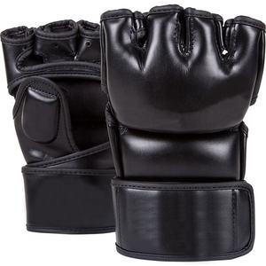 Guantes profesionales de entrenamiento MMA de cuero genuino de medio dedo, molde de inyección de alta densidad para boxeo, Kickboxing, saco de boxeo, patada - Product Image 1