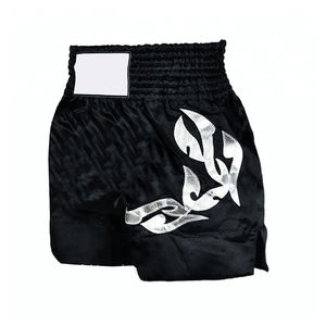 Pantalones Cortos de Boxeo Personalizados con Logotipo para Hombre, de Poliéster, para Entrenamiento de MMA para Adultos, con Parches para Artes Marciales - Product Image 2