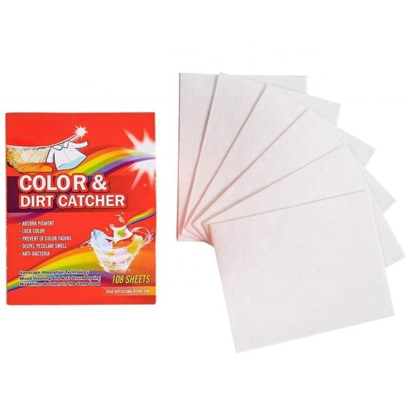 laundry color absorbing nonwoven color grabber fabric catcher sheet Dye Trapping Tablets