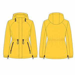 Chaqueta Deportiva para Mujer con Cremallera Completa, Ajuste Holgado, Impermeable, con Capucha, Cortavientos, para Fitness y Running - Product Image 2
