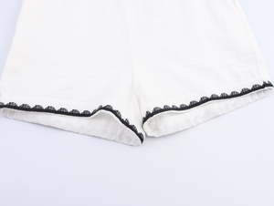 Shorts pour femmes rose taille haute uni, à braguette boutonnée, décontracté, tissé, coupe régulière, séchage rapide, haute qualité, pour le sport, vente en gros, logo personnalisé - Product Image 4