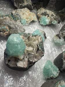 Premium Bluish Green Apophyllite Small <b>Crystal</b> Pieces <b>Raw</b> Natural Stone for Healing Practice and Craft Use - Product Image 2