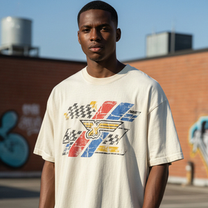 Camiseta Oversize Personalizada con Estampado por Sublimación para Hombre, de Lujo, 100% Poliéster de Alto Gramaje, Lisa, con Hombro Caído, Estilo Hip Hop - Product Image 5