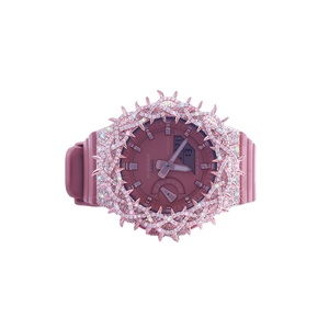Relojes de Lujo con Diseño de Medio Trono Exclusivo, con Diamantes Incrustados, Correa de Goma, Piezas Atemporales, Caja Redonda Artística para Fiestas - Product Image 2