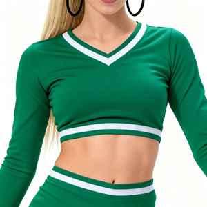 ชุดเชียร์ลีดเดอร์ Solid Traders Flash Cheer Performance Wear ผลิตจากโพลีเอสเตอร์ 100% พิมพ์ลายดิจิทัล ทรงยืดหยุ่น สวมใส่สบาย สำหรับผู้หญิง - Product Image 4