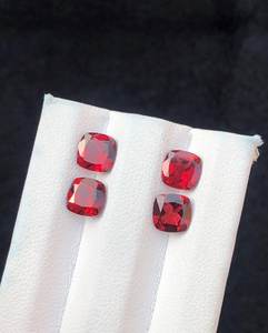 Pierre précieuse grenat rouge naturel 4,20 carats, véritable pierre rouge profonde, haute qualité, pour la fabrication de bijoux, vente en gros - Product Image 1