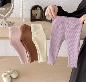 Spring/Autumn <b>Thin</b>-Knit Vintage Children's <b>Tights</b> Simple Cotton Leggings Non-Restrictive Design Girls' Base Layer Eco-Friendly - Product Image 2