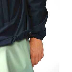 Veste softshell respirante à capuche pour homme, couleur unie, vêtements décontractés d'hiver, bleu foncé, polyester, vêtements d'extérieur - Product Image 2
