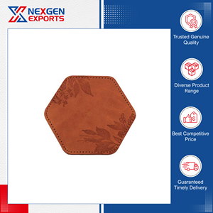 Wholesale Supplier of Outstanding Quality Highly Durable Octagonal Shape PU Leather <b>Table</b> Mat Coaster for Home Furnishing Use - Product Image 2