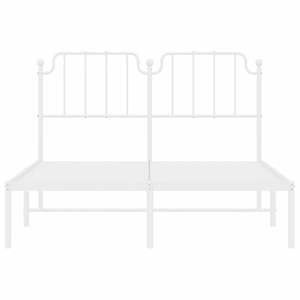 Cadre de lit double en acier thermolaqué blanc – Catégorie de produits : Lits métalliques - Product Image 5