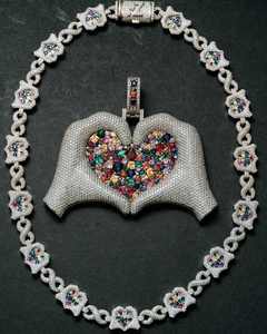 Colgante de Plata de Ley 925 Estilo Hiphop con Diamante Moissanita VVS Certificado GIA, Nombre Personalizado con Engaste Pavé y Cadena - Product Image 3