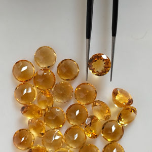 Citrino Dorado Natural de 7MM, Corte Brillante Redondo, Gema Suelta de la Mejor Calidad para la Fabricación de Joyas - Product Image 5