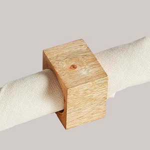 Ensemble d'anneaux de serviette en bois d'acacia, design traditionnel chinois, décoration de table durable, mariage, largeur 4,5 cm - Product Image 5