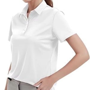 Polo de golf en tissu à séchage rapide pour femme, logo personnalisé, polo homme/femme, T-shirt de travail d'été pour équipe, brodé - Product Image 1