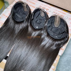 Pelucas de cabello humano 100% virgen vietnamita, cabello liso de 8-26 pulgadas, pelucas con frente de encaje suizo 2x6, listas para usar. - Product Image 6