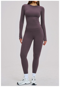 Highly Professional Women,s Slim Fit Workout Sportswear Set Includes High Waist Leggie Bra Plus Size Anti-Bacterial Washed Solid - Product Image 4