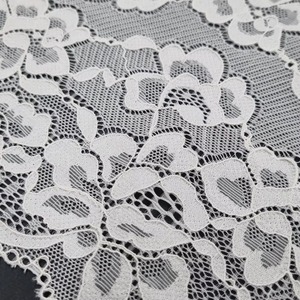 Floral Stretch <b>Lace</b> Band 20cm Lightweight Nylon Spandex <b>Elastic</b> Warp Knit Fabric Clothes Underwear Dress Premium Korean Quality - Product Image 4