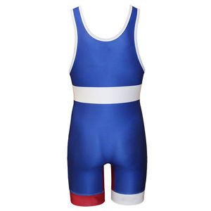 Singlet de lucha ligero para hombre, sin mangas, compresivo, talla adulta, con diseño de sublimación. - Product Image 2