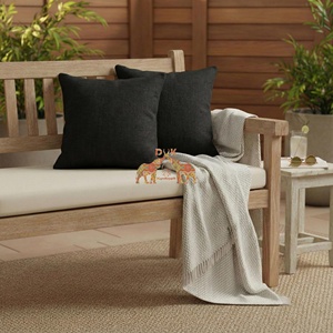 Fundas de cojines de algodón de lujo para sofá con cremallera, fundas de cojín lisas de alta calidad para hotel. - Product Image 6