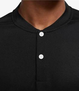 T-shirt col roulé zippé blanc pour homme, coupe droite, décontracté, tricoté, 100 % coton, logo frontal, respirant - Product Image 6