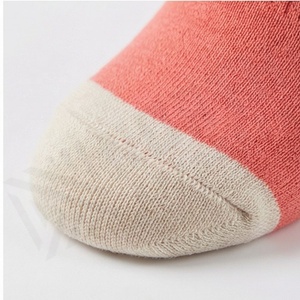 Crew <b>Socks</b> Solid Coral Color Knitted Breathable Cotton Polyester Spandex Adult Casual Daily Wear Summer Style - Product Image 6