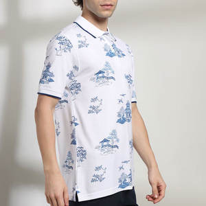 Polo élégant à manches courtes pour hommes, 100 % coton jersey, broderie personnalisée, tenue professionnelle, anti-plis, OEM disponible - Product Image 6