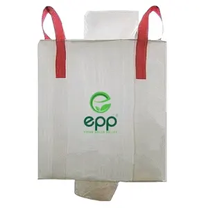 Harga pabrik Top 100% tas plastik tenun Polipropilena Baffled Fibc Jumbo tas wadah atas Duffle tas plastik tenun tugas berat