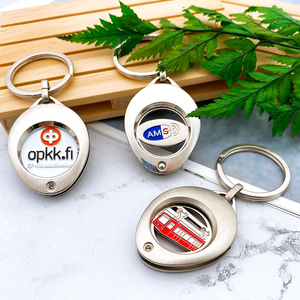 พวงกุญแจเหรียญโทเค็นรถเข็นช้อปปิ้งพวงกุญแจเหรียญรถเข็นเก็บของซูเปอร์มาร์เก็ต - Product Image 4