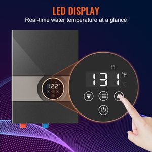Scaldabagno Elettrico Istantaneo Senza Serbatoio da 8kW con Display Digitale della Temperatura, Facile Installazione, 240V 6000W, 24 Ore - Product Image 5